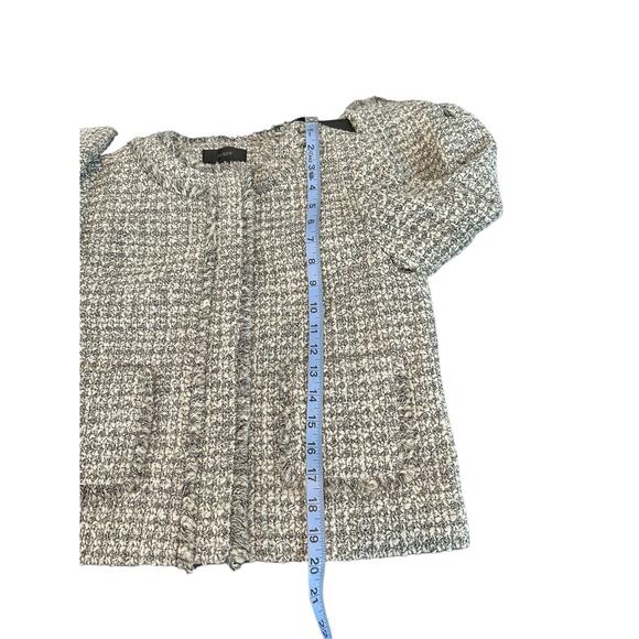 J.Crew Silver Metallic Grey Tweed Tweed Wool Blend Lady Jacket Blazer Size 10 - Picture 10 of 11